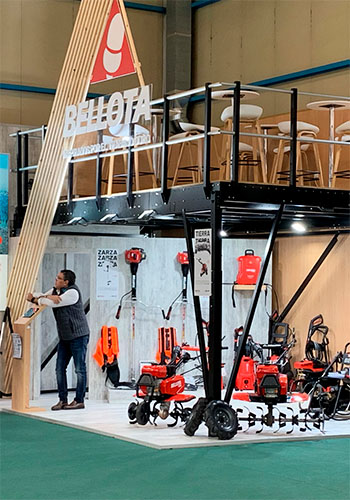 mezzanine for trade fair stand